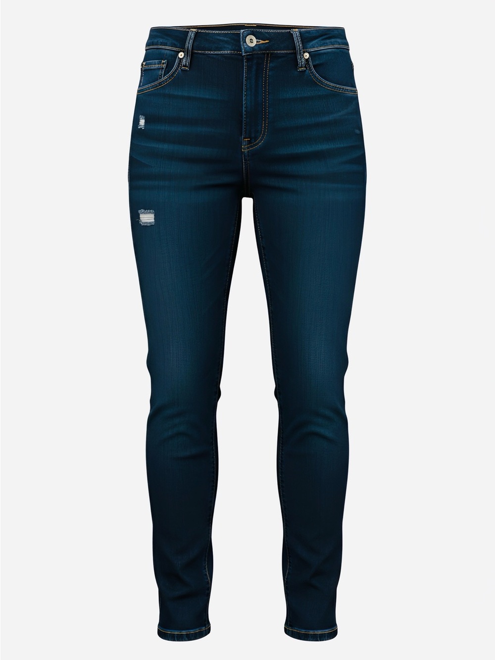 True Craft Women’s Mid-Rise Dark Blue Skinny Jeans - Size 6, Like New